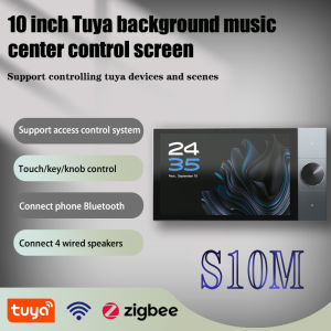 10.1" Smart Home Audio&Video Control Panel With Power Amplifier +Tuya Zigbee Gateway for Music Playback Device & Ccene Control
