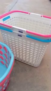 FUJISAN ตะกร้าอเนกประสงค์ BK29 ทรงเหลี่ยม ตะกร้าผ้า ตะกร้าใส่ของ ราคาถูก ขนาด 29x41x33.5cm ผลิตในไทย