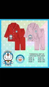 Baju Tidur Anak Katun Premium & DTF Lengan Panjang & Pendek Usia 3-10 Tahun