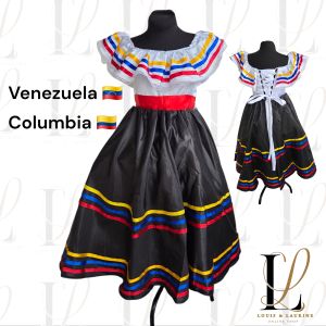 United Nation Costume for kids Girl -  Venezuela 🇻🇪 - Columbia 🇨🇴