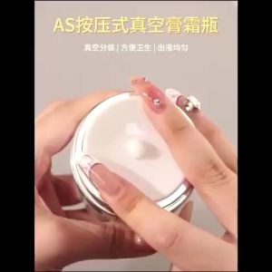 Pot Jar Airless Botol Pump Atas Vakum Acrylic 15ml 30ml 50ml Botol Krim Vakum Travel Size