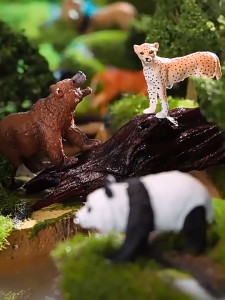Mideer Animal model children simulation toys set baby wild animal park ornament early education toys in 1 box