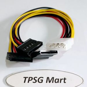 Cáp chuyển ATA ra SATA (3 đầu SATA) - Dài 15Cm (ATA Molex IDE 4 Pin)