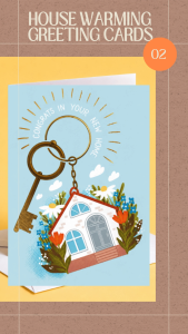 New Home Card - Congrats on Your New Home | Keychain New House New Home | A6 Greeting Card | Free Envelope