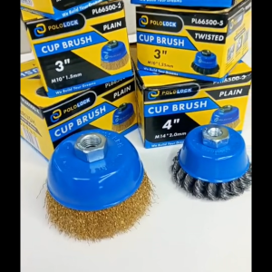 POLOLOCK Cup Brush 3” & 4” Plain and Twisted Type – M10/M14/M16 Thread •TFM•