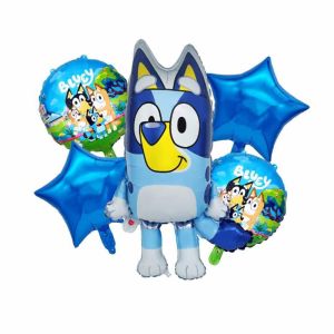 Cartoon Bluey Family Aluminum Balloon Cartoon Game Toy Blue Orange Brouy Balloon Decoration Set Birthday Party Supplies Kid Toys