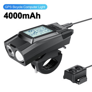 GPS Bike Light Lamp Bicycle Computer 4 Mode Horn Flashlight Cycle Bike Speedometer Led Front Lights Cycling Headlight