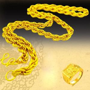 Mens Gold-Plated Internet Celebrity Prop Necklace