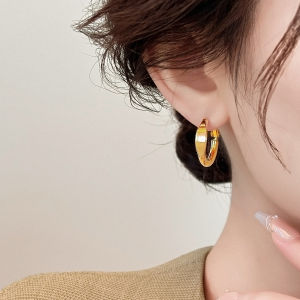 YICAN | Simple Circular Design Versatile Silver Earrings New Arrival