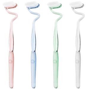 แปรงสีฟันแบบขัดฟันแนวตั้ง MLK ขนนุ่มรูปทรงพิเศษสำหรับใช้ในบ้านสำหรับผู้ใหญ่ ทำความสะอาดช่องฟัน นวดเยื่อฟัน