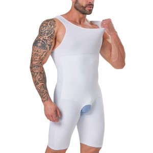 2024 ใหม่ล่าสุด Mens Full Body Shaper ชุดชั้นในการบีบอัดชุดบอดี้สูทสําหรับ Tummy Control Butt Lift Chest Slim Shapewear