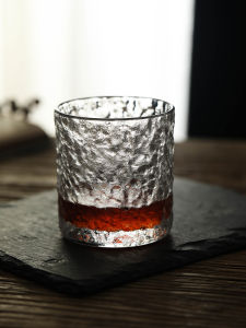 Handmade Japanese Style Whiskey Glass Unique Hammered Pattern Personalized Beer Cup Retro Feel Crystal Glass High End Sensation