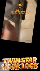 Twin Star Grill Door Hock Lock Single Mortise Steel Sliding Gate Door Lockset Made In Thailand / Kunci Pintu Besi / 单勾门锁