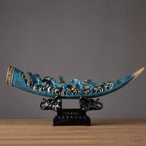 Chinese Ivory Decorative Item Office Living Room Bar Cabinet Partition High-end Home Decoration Gifts for Moving in