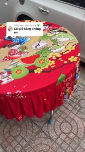 KHĂN TRẢI BÀN THUN LẠNH 5D ĐÓN TẾT CHẤT VẢI MỊN DÀY DẶN (3 MÀU CỰC ĐẸP)