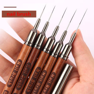 1PC Round Wood Handle Art Liner DIY Painting Brush Drawing Lines Stripe Flower Painting Pen UV Gel Brush