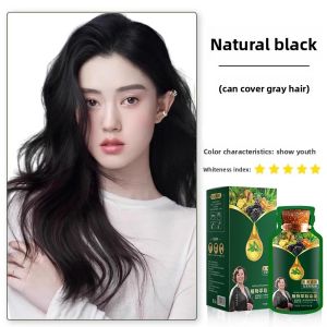QIAOCHONG | One Wash Black Plant-based Natural Black Non-sticky Scalp White Hair Concealer Dye