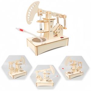 ชุดประกอบโมเดลปั๊มน้ำไม้ DIY ชุดวัสดุสำหรับการทดลองปั๊มน้ำ เทคโนโลยี STEM ของเล่นตัวต่อ ของเล่นทำมือ ของขวัญ