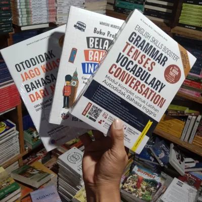 Paket 3 Buku Otodidak Jago kuasai Belajar Bahasa inggris & Grammar Tenses vocabulary