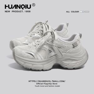 HuanQiu | Thick Sole Height Increasing Womens Dad Shoes Breathable