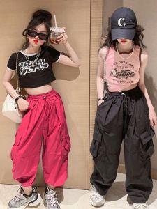 Quần Công Sở Hip Hop Thời Trang Cho Bé Gái Quần Công Sở Hở Bụng Quần Công Sở Đường Phố Quần Công Sở Biểu Diễn