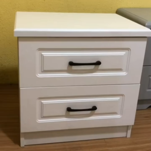 Light Luxury Solid Wood Nightstand Minimalist Modern White Style Bedroom Storage Cabinet Nordic Economical Bedside Cabinet with Large Capacity  Drawer Storage Organizer for Small Space Sturdy Construction and Easy Assembly Bedside Table for Bedroom