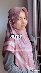 Jilbab Instan Daily Hijab Bergo Muslim Kerudung Motif Bunga