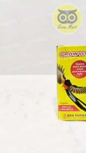Kicau Mart Vitamin Obat Burung Piyik Anakan Paud Balibu Growvit Grow Vit Eka Farma Serbuk 10 Gram Penambah Kecerdasan Power Gacor Percepat Pertumbuhan Bulu Untuk Murai Kacer Lovebird Kenari Pleci Dll VTGWVEF