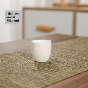 High-White Porcelain Baijiu Cup Chinese Style Ceramic Footed Yellow Wine Small Cup Home Use Offering Cup Luxury Yulan Porcelain