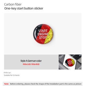 BetterHumz | Engine Start Stop Button Sticker Trim Cover For BMW G20 G42 G22 G26 G02 G28 G01 G45 Z4 Real Carbon Fiber Car Interior Accessory