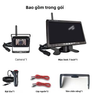 Camera Lùi Không Dây QXNY Màn Hình 7 Inch AHD 1080P Dành Cho Xe Tải Xe Buýt Xe Cắm Trại Rơ Moóc Máy Xúc Xe Bán Tải - Camera Chiếu Hậu BSD
