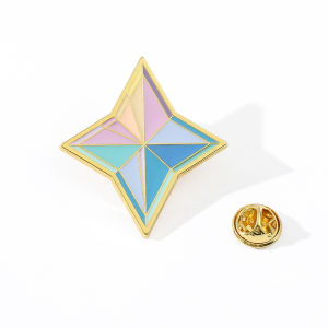 Trendy Game Genshin Impact Brooch Colored Raw Stone Metal Enamel Lapel Pin Clothing Backpack Badge for Women Party Gifts