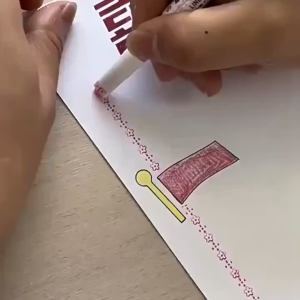 6Pcs/Set Flower Line Shape Highlighter Pen Roller Tip Curve Liner Marker Kawaii Korean Stationery School Office Supplies Gifts