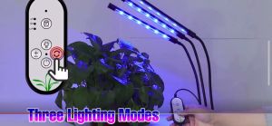 USB Plant Grow Light Sunlight 5 Dimmable Levels 4/8/12H Timer Full Spectrum Lighting Angle Adjustable Desktop Clamp Lamp