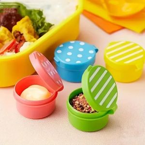 4Pcs Portable Mini Soy Sauce Bottles Lunch Box AccessoriesTravel-Sized Seasoning Containers for Picnic Office and Outdoor Use