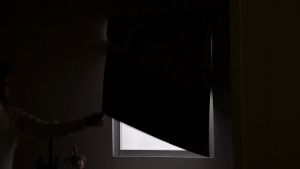 WEICEE Curtain Punch-Free Blackout Curtain For Window Anti-UV 100% Sound Insulation Sun Protection Kurtina