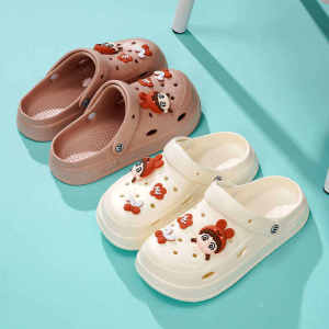 ผู้หญิง รองเท้าแตะสลิปออนพื้นหนา 2024 ใหม่ ฤดูร้อน กันลื่น สวมใส่กลางแจ้ง นุ่ม รองเท้าอุดตันEVAแต่เพียงผู้เดียวที่สะดวกสบาย