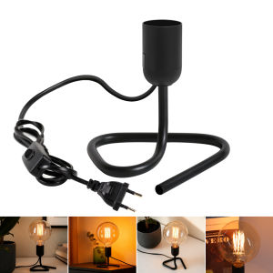 Vintage Table Lamp E27 EU Plug Switch Desk Lamp Wood Night Light Fixture Retro For Bedroom Decorations Bedside Lamp Room Decor