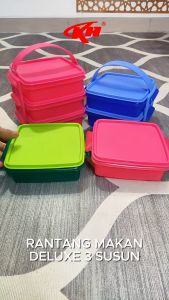 KH Rantang Deluxe 3 Susun Plastik Lunch Box Food Safe