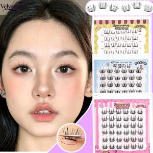 VelvetLash【Local Stock】0.002g Ultra-thin No-Glue Self-Adhesive Eyelashes DIY Clusters Lashes Soft Natural Lashes For Swollen Eyelids