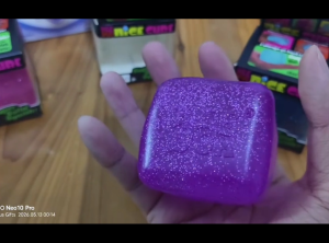 NeeDoh Colorful Cube Squeezable Glitter Slow-Rebound Toy - Relieves Stress Relaxing Sensory Fidget
