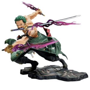 Bandai | 21CM ONE PIECE Anime Figure GK Roronoa Zoro Three-blade Sa-maximum Manga Anime Statue Action Figure Collection Model Kids Toys