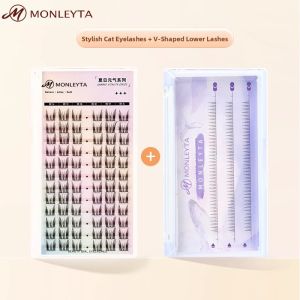 MONLEYTA | Natural Looking Cat Eyelashes Pure Desire Female Fake Lashes Simulation Wild Cat Lower Eyelashes Lazy Three Step Eyelashes