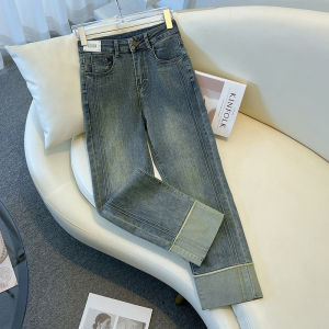 Black High Waist Straight Leg Jeans Womens Slim Fit High Stretch Cotton Denim Spring Autumn Casual Fashion Retro Style