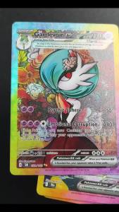 Funism | DIY English Custom‑Made Crystal Style Hatterene Meowth Gardevoir Tinkaton Eevee ex Fan Art Game Collection Card Toy
