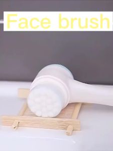 1Pcs Double Sided Silicone Facial Cleansing Brush Soft Bristle Exfoliating Brush Manual Face Massage Skin Care Wash Tool