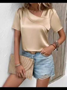 Hailie Korean Fashion Plain Casual Blouse for Women