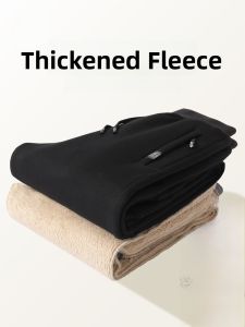 ROMON | Romon Fleece Lined Mens Sweatpants Winter Thickened Loose Cuffed Lamb Velvet Warm Casual Sporty Long Trousers Youth Trend