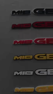 MIO GEAR Japanese and English Motor Emblem made of Acrylic. 2 PCS NA PO