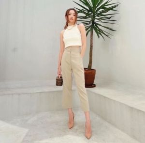 Bisa Cod Celana Panjang Wanita Highwaist / Baggypant Bahan Katun Premium